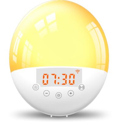 China Radio Smart Tuya Wifi Wake Up Sunrise Alarm Clock Lightweight Clock For Kids , Heavy for sale