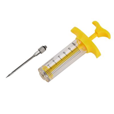 China Best Sustainable Meat Barinade Injector Plastic Food Syringe 30ml For BBQ for sale