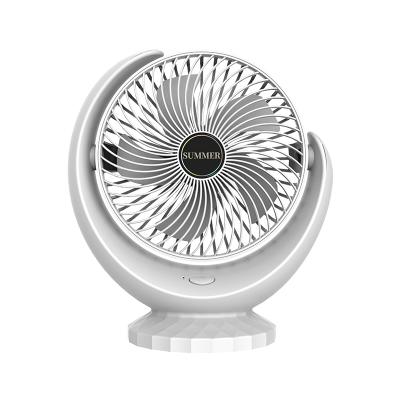 China Mini Desk Small Fan For Hotel Home Electric Fan USB Battery Table Fan Rechargeable Rotating Charging Portable Outdoor Room for sale