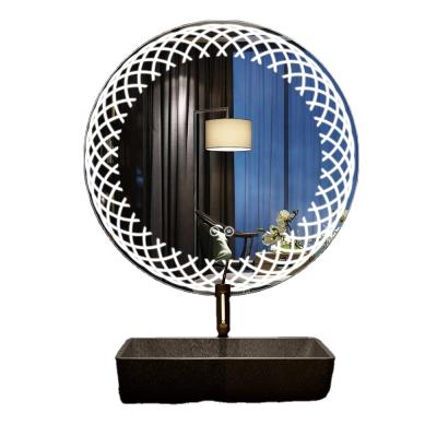 China Bright Demister Light Wall Mount Make Up Dimmable Sensor Crystal Powerbank Round Portable Led Mirror for sale