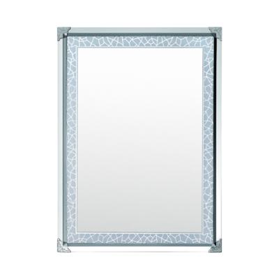 China Minimalist Europe style rustic bathroom stainless steel frame vantiy makeup mirror for sale