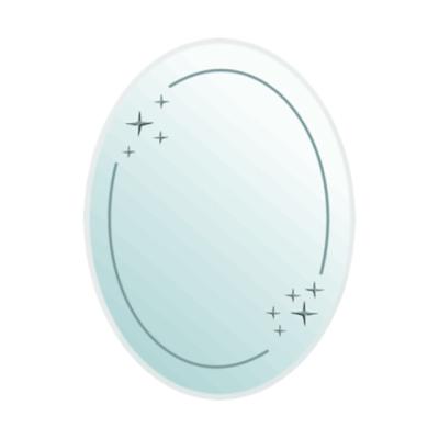 China Beautiful Modern Elegant Hotel Bathroom Wardrobe Oval Shower Cut Out Wall Mirror for sale