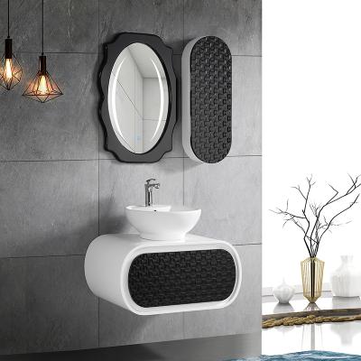 China Modern Modern Style Bathroom Vanity Fully Assembled Bathroom Cabinets With Smart Led Mirror for sale