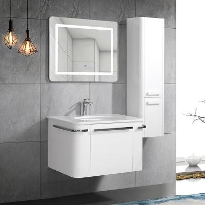 China Factory wholesale price modern high quality cheap bathroom cabinet with drawer and LED mirror for sale