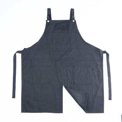 China Eco-friendly KEFEI Cotton Linen Kitchen Cooking Men's BBQ Worker Industry Working Apron for sale