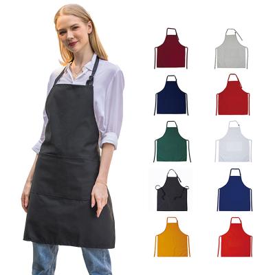 China Eco-Friendly High Quality Cotton Adjustable Apron Supply With 3 Pockets Cooking Kitchen Aprons Baking for sale