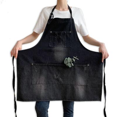 China Food/Drinks Good Quality Cotton Denim Kitchen Restaurant Apron Tools Bib Apron Freemasonry for sale