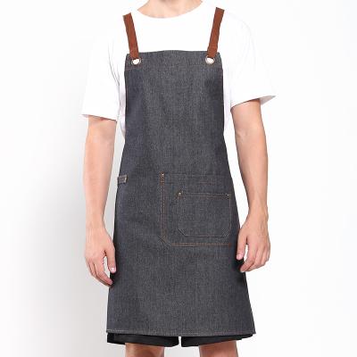 China Wholesale Customized Logo chef kitchen kefei ready bulk cotton denim cleaning apron for sale