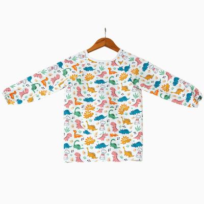 China Factory Popular Casual Waterproof Anti-Fouling Custom Design Art Children Painting Kids Shirt Long Sleeves Apron for sale