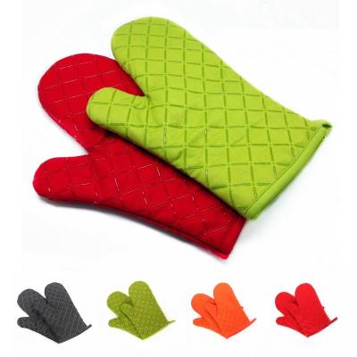 China Heat Resistant Factory BBQ Silicone Heat Resistant Oven Gloves for sale