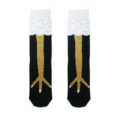 China New Women's Funny Cartoon Chicken Feet Cotton Knee Length Soft Diet Sock QUICK DRY for sale