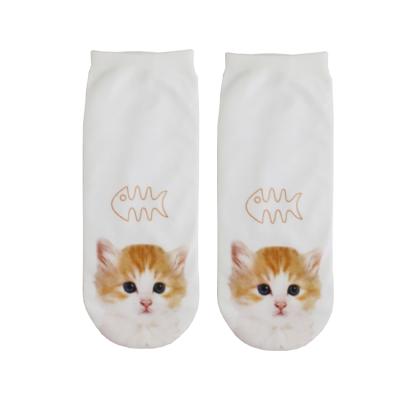 China 2021 breathable hot sale printed socks cartoon heat transfer socks rose flower spring and autumn socks for sale