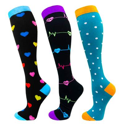 China Running Calf Marathon Calf Socks Sports Socks High Top Fitness Yoga Compression Socks Breathable Mid Length Women Stockings for sale