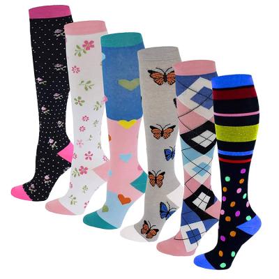 China Breathable Female Marathon Running Calf Long Pressure Calf Socks Running Sports Compression Socks for sale