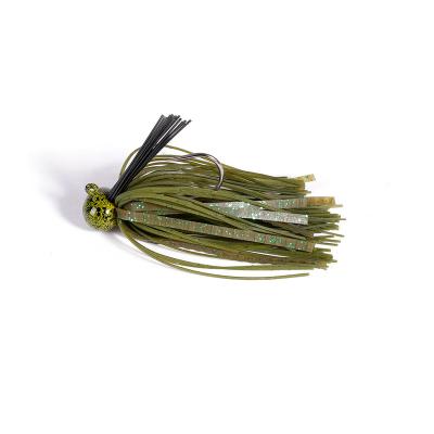 China Kishimoto 10g Super Strong Western Jig Head Bass Fishing Football Jigs Rubber Flipping Silicone Skirt for sale