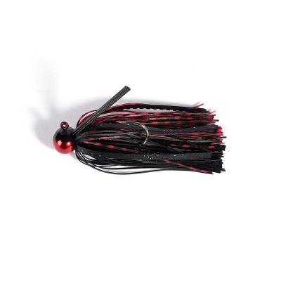 China Kishimoto 10g Super Strong Football Jig Bass Fishing Silicone Skirt Jigs Flipping Swim Bait Freshwater for sale