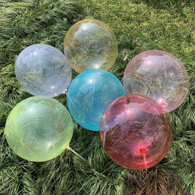 China Gift Toy 18inch Helium Quality PVC Perfect Round Clear Bobo Crystal Bubble Balloon for sale