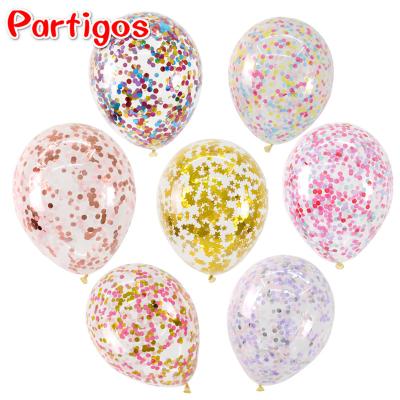 China 12inch 5.5g confetti latex paper balloon for sale