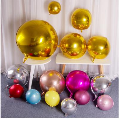 China Foil 4D Party Decoration Balloon Round Foil Balloon Helium Filled Foil Balloon for sale