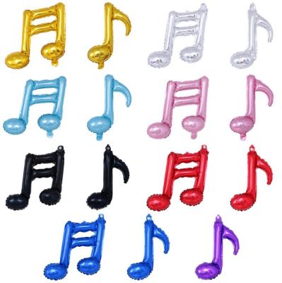 China Fashional and practical wholesale colorful musical notes balloon foil helium balloons for wedding party decoration for sale