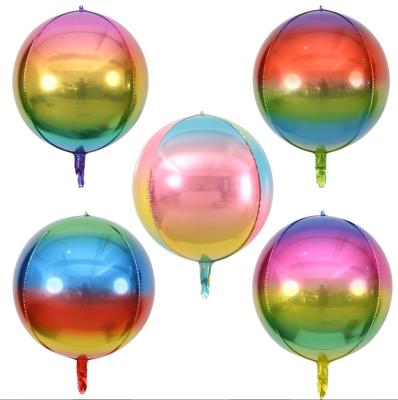 China Gift Toy 22inch Rainbow 4d Balloon Colorful 4d Balloon For Party Decoration for sale