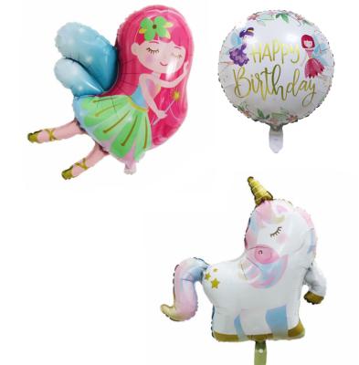 China Fashional and New Princess Practical Modeling Fairy Balloon Party Foil Balloon Unicorn Balloon Birthday Party Decoration for sale