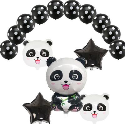 China Animal Panda Birthday Gift/Decorations Theme Toys/Balloons Arch Kit Party Foil Balloon Decoration Set for sale