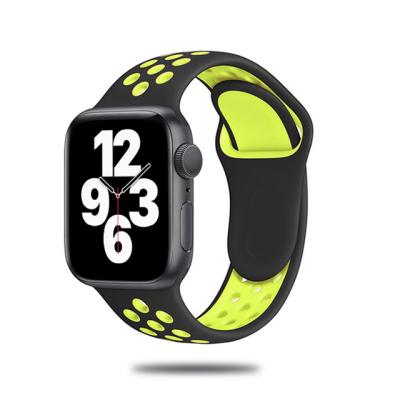 China Breathable Sports Wristband Loop Solo Band Silicone Strap For iWatch Band 44mm 40mm Strap Smart Watch Bands For Apple Watch Series 3 4 5 for sale