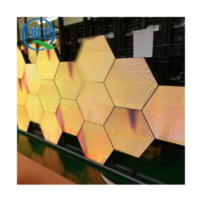 China QNICELED Hexagon LED Screen Hexagon Wall Decoration Indoor And Outdoor Hexagonal Lighting Pantalla LED Panel Video Wall Display(Optional) for sale