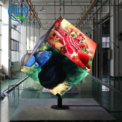 China Creative Shopping Mall Factory Price Design LED Cube Screen 4 Sides 5 Sides 6 Sides Cube LED Display Screen Video Wall For DJ Stage, Event Show for sale