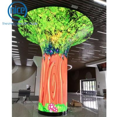 China Video Flexible Soft Cylindrical Soft Cylindrical Circle Ellipse Special Shape LED Wall Panel Screen Stage Backdrop Module Screen LED Screen for sale