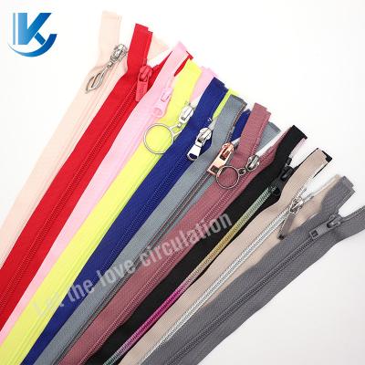 China Custom made #3#8 zipper workable for bag clothes no.5 nylon zipper zipper open end coil nylon nylon zipper for sale