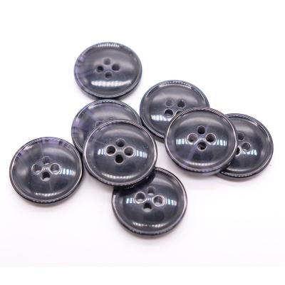 China Viable Custom Logo Two Hole Resin Button Polishing Plastic Resin Button For Clothes Customize Button Plastic for sale