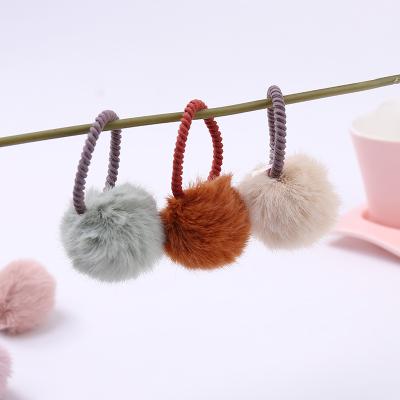 China Fabric 9 Colors Hair Rings Beautiful Rabbit Artificial Hair Accessories Decoration Wholesale for sale