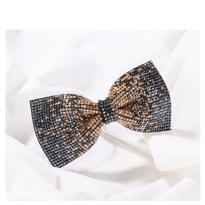 China Fashion 2 Colors Rhinestone Bow Hairpin Shape High-grade Alloy Hair Accessories For Women for sale