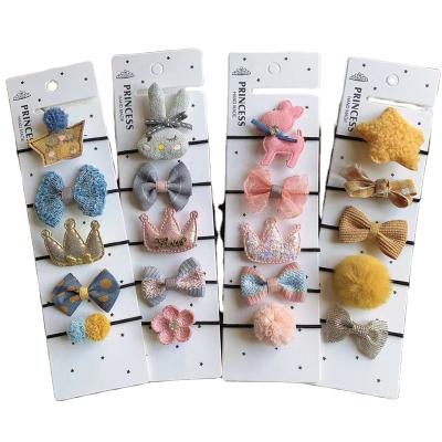 China 5Pcs/Set CUTE Cute Hair Tie Daily All-match Cloth Hair Rope For Girls for sale