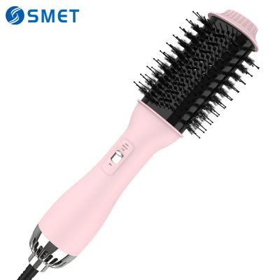 China Style Electric One-Step Small Comb Hot Airbrush Custom Styler Volumizer Brush Plug US AU EU R-U Hair Dryer Hot Airbrush for sale