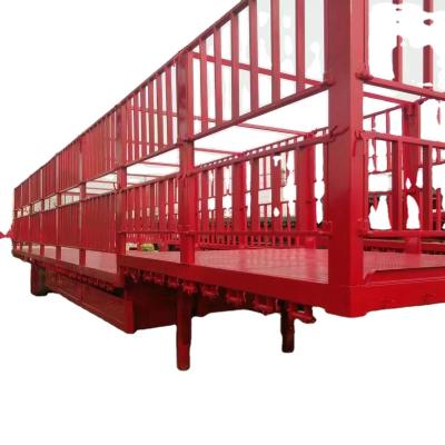 China Factory 3/4 axles 40ft side wall cargo truck semi heavy bulk cheap bulk lowbed barrier trailer medium and long distance transport semi trailer for sale