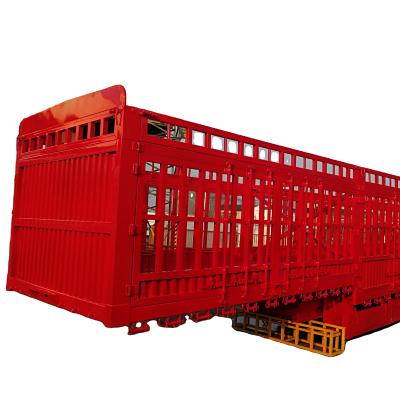 China 2022 New Manufacture Max Stone Steel Barrier 3 Axle Cargo Barrier Trailer 2022 Heavy Bulk Cargo Barrier Medium and Long Distance Transport Flatbed Semi Trailer for sale