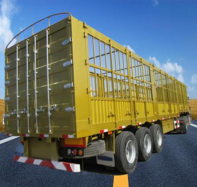 China Medium And Long Distance Heavy Bulk Cargo Transport 3 Axles New China Made Agriculture Products Transport Fence Trailer And 4 Axle Cargo Fence Semi Traile for sale