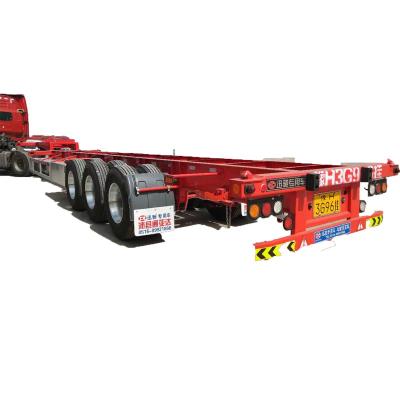 China Transport Container Best Selling High Quality Container Semi Truck Semi Trailer Skeleton Trailer for sale