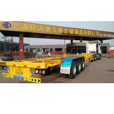 China Sinotruk 40ft Heavy Container Units New Tractor Truck Tractor Semi Trailers Transport Container Sales Skeleton Semi Trailers for sale