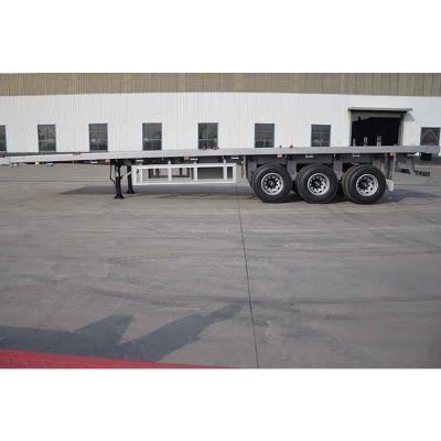 China Hot Selling Customized Cheap Ex-factory Flat Chassis Transport Container Flatbed Semi-Trailer for sale