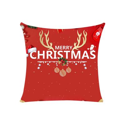 China Merry Christmas Holiday Winter Mite Anti Dust Canvas Pillow Covers Snowman Home Decor for sale