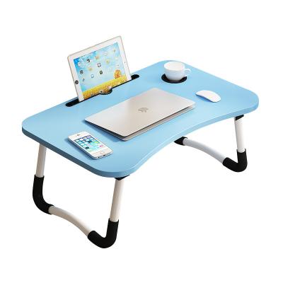 China Foldable Modern Steel Wood Laptop Table For Bed Height Adjustable Bedside Desk for sale