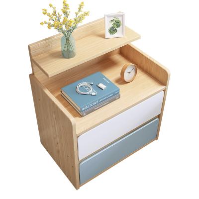 China Contemporary Nightstand Drawer Storage Organize Wooden Nightstand Bedroom Furniture Modern Home Bedside Table for sale