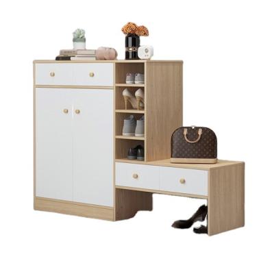 China Contemporary Modern French Melaminated Particle Board ConvenientC Shoe Cabinet for sale