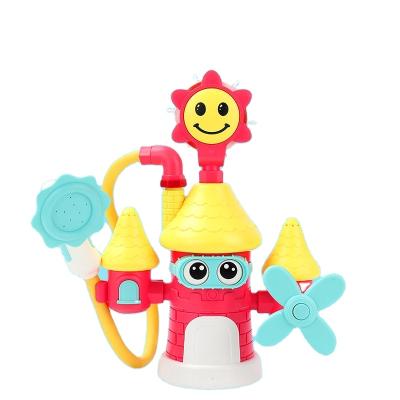 China Bath Toy Children's Castle Shower with Water Fountain Bathroom Shower Toy for sale