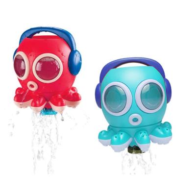 China Cute Bath Toy Plastic Octopus Baby Bath Toy Playing In The Water Rotating Alien Octopus Water Bath Toy for sale