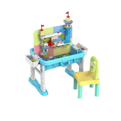 China Building Toy 6 IN 1 Educational Diy Multifunctional Toy Block Table Kids Building Set for sale